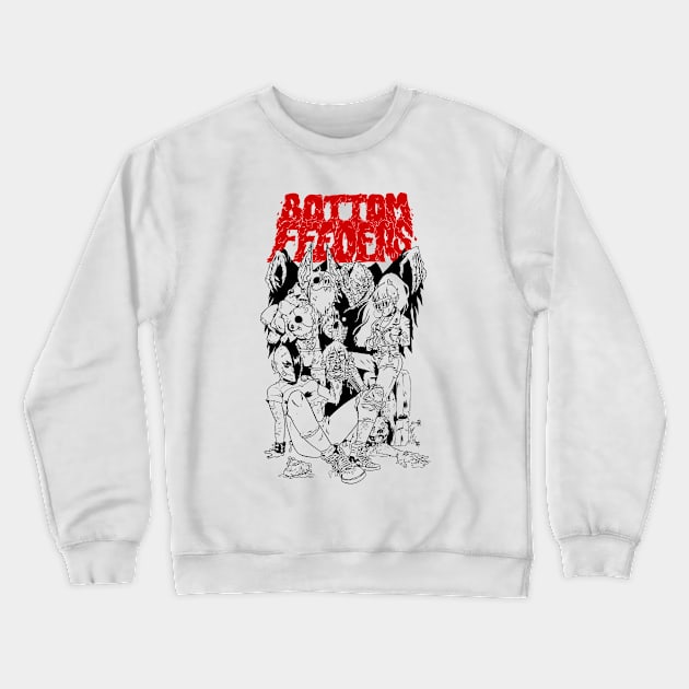 Bottom Feeders (white shirt) Crewneck Sweatshirt by RobS